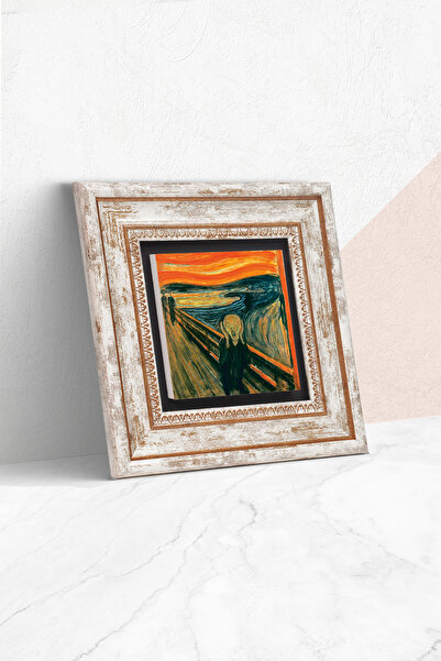 Pinecone Slikanje vriska Uramljena slika na kamenu zidu – Dekorativna moderna...