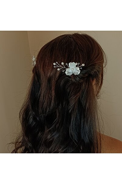 renaitre art İncili ve Sedefli İkili Tarak Toka, Gelin Tokası, Özel Gün Tokas...