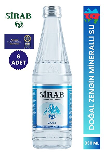 SİRAB Doğal Mineralli Su Qazsız 330 ml 6 Adet