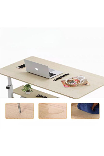 unbranded طاولة لابتوب قابلة للتعديل (40*80 سم) مع رف إضافي – بيج