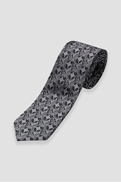 Abbate Краватка 8 см Мікрофібра Поліестер Чорна Чоловіча Краватка з візерунком