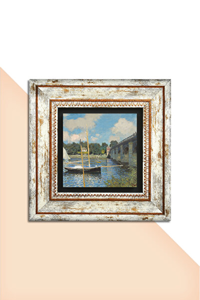 Pinecone Pictură pe perete de piatră înrămată cu un cadru de Claude Monet în Argenteuil – Decor pentru casă și birou | T1-248 |