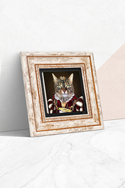 Pinecone Elegancija šapama Umešana slika na kamenu zidu – Dekorativna moderna...