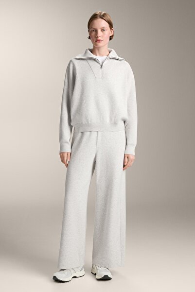 Oysho Yanları rib detaylı düz triko pantolon