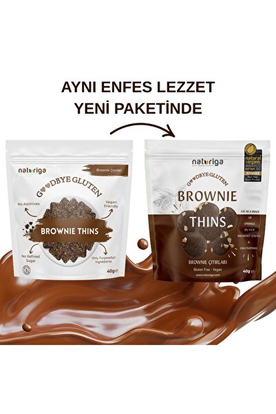 Naturiga 3'lü Naturiga Glutensiz Brownie Kraker 40 Gr