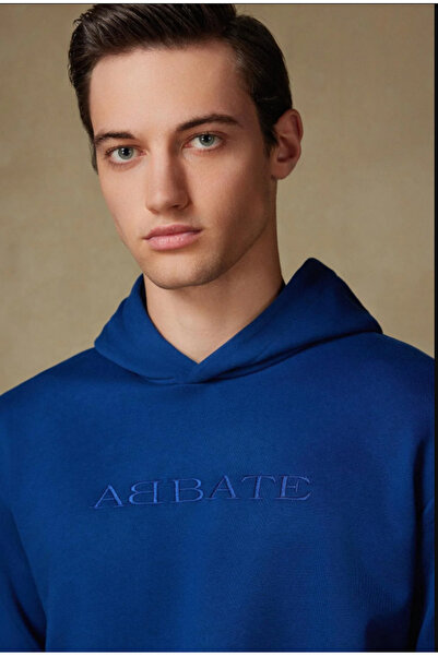 Abbate Hanorac din țesătură tricotată Bumbac Confortabil, cu gâtul rotund, pentru bărbați, cu broderie