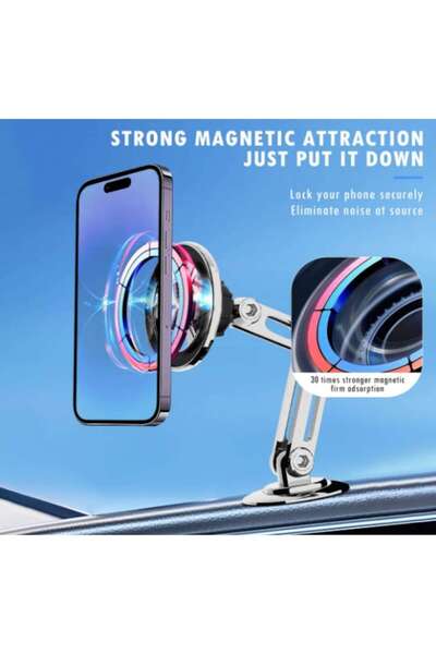 KASEVY Magnetic Car Phone Holder with Strong MagSafe Absorption and 360-degree Rotation