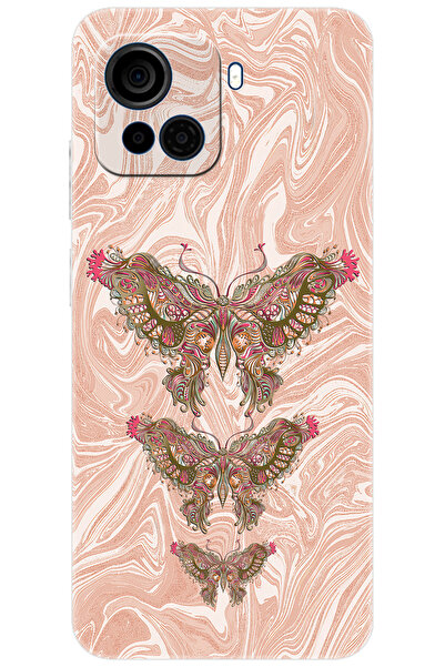 CASPER Via F30 Uyumlu Kılıf Desen Baskılı Silikon Kelebek Resim STK:552 CP-pw...