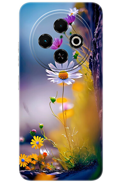 TECNO Spark 30C (KL5/KL5n) Uyumlu Kılıf Desen Baskılı Silikon Papatya Seri STK:1000 CP-AuBuKX6