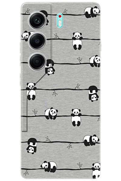 TECNO Camon 40 (CM5) Uyumlu Kılıf Desen Baskılı Silikon Pandalar STK:751 CP-MiypNms