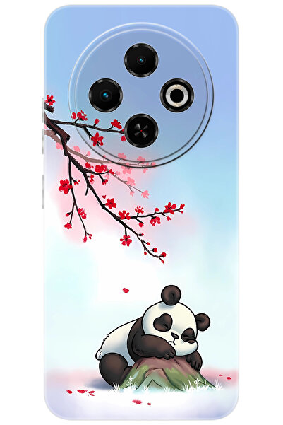 TECNO Spark 30C (KL5/KL5n) Uyumlu Kılıf Desen Baskılı Silikon Uyuyan Panda STK:627 CP-uBG5B21