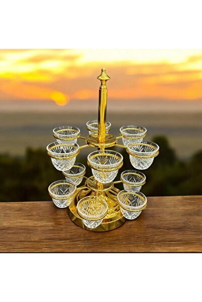 ALMASA 12-hole gold-plated stainless steel cup holder