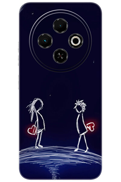 TECNO Spark 30C (KL5/KL5n) Uyumlu Kılıf Desen Baskılı Silikon Aşk Tasarım STK...