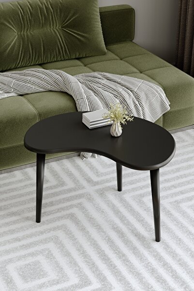 Harmonia Studio Dekoratif Modern Siyah Orta Sehpa (Tekli)