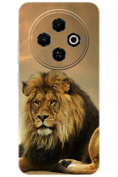 TECNO Spark 30C (KL5/KL5n) Uyumlu Kılıf Desen Baskılı Silikon Kral Aslan STK:...