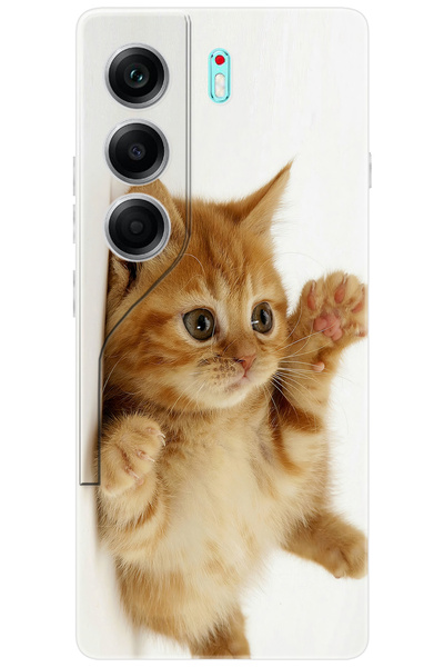 TECNO Camon 40 (CM5) Uyumlu Kılıf Desen Baskılı Silikon Sevimli Kedi STK:205 ...