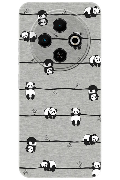 TECNO Spark 30C (KL5/KL5n) Uyumlu Kılıf Desen Baskılı Silikon Pandalar STK:751 CP-KH7JFnE