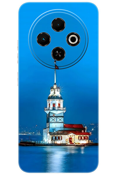 TECNO Spark 30C (KL5/KL5n) Uyumlu Kılıf Desen Baskılı Silikon Kız Kulesi STK:617 CP-kJ8y98W