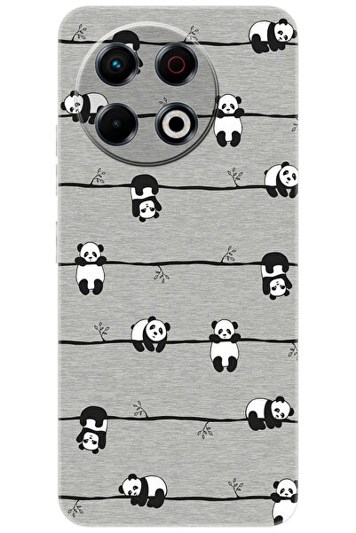 TECNO Spark 30 Pro (KL7) Uyumlu Kılıf Desen Baskılı Silikon Pandalar STK:751 ...