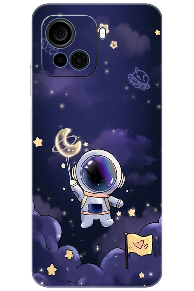 CASPER Via F30 Uyumlu Kılıf Desen Baskılı Silikon Astronot STK:738 CP-EopEU93