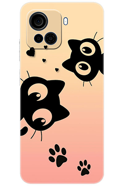 CASPER Via F30 Uyumlu Kılıf Desen Baskılı Silikon Kedi STK:626 CP-cfB1vcJ