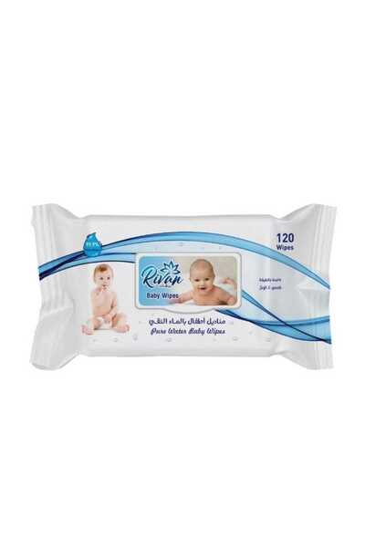 revan مجموعة مناديل مبللة بالماء فقط مكونه من 3 عبوات 3×120(360منديل) صناعة سعودية