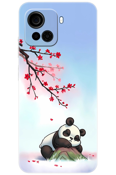 CASPER Via F30 Uyumlu Kılıf Desen Baskılı Silikon Uyuyan Panda STK:627 CP-SxzrYW7