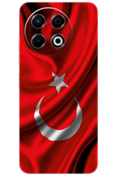 TECNO Spark 30 Pro (KL7) Uyumlu Kılıf Desen Baskılı Silikon Dalgalı Türk Bayr...