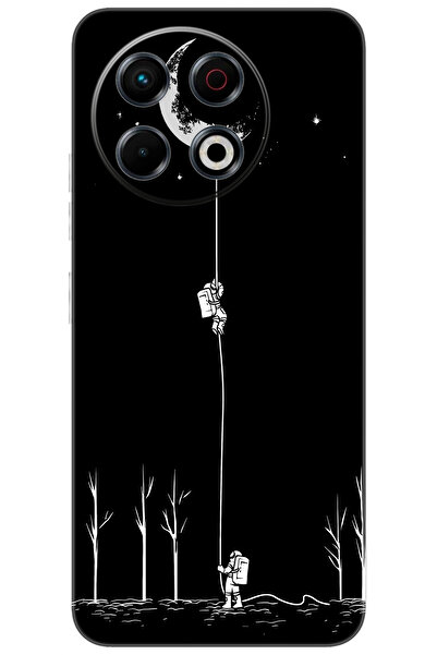 TECNO Spark 30 Pro (KL7) Uyumlu Kılıf Desen Baskılı Silikon Astronot Serisi STK:1006 CP-C07aVOI