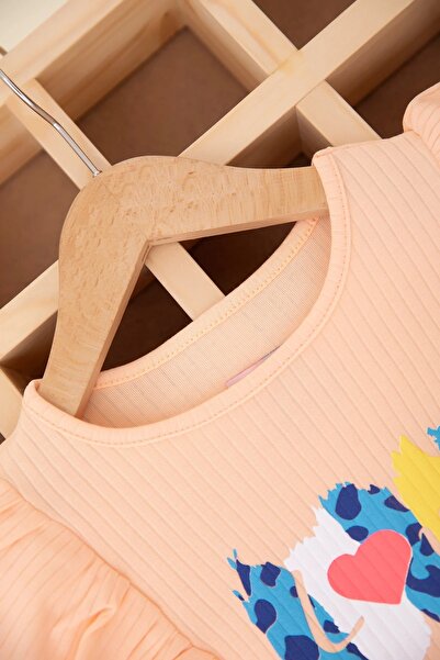 Egelite Girl's 2-3-4-5-6 Years Old Seasonal Ruffled Tiril Tiril Woven Pantalon Top and Bottom Set