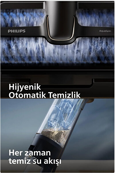Philips Islak & Kuru Aqua Trio 9000 Hibrit Güç Motorlu Ultra Premium Kablosuz Dikey Süpürge - Yeni Seri