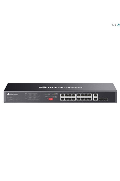 TP-LINK a-37 Omada Ds1018gmp 16 Port Gıgabıt 2x1gb Rj45/sfp Combo 250w 250 Metre Poe Mesafe Metal Rackmou