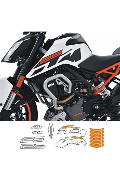 oracall Ktm Duke 125 Sticker,duke 125 Sticker Set 9 Parça,jant Şeridi Dahildir