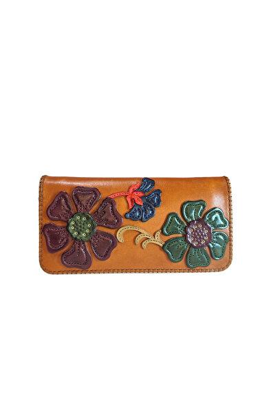 GÖN Oşum Handmade Women's Leather Wallet with Multiple Compartments, Coin Pocket and Plenty of Card Holders 40062