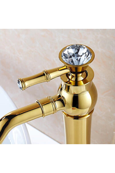 Generic Diamond Mixer Single Lever Longer Basin Faucet Gold/Silver
