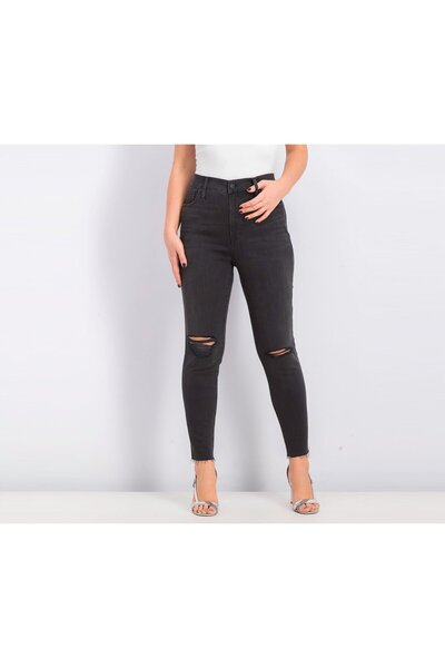 Madewell Women High Waist Skinny Jeans, Black Wash