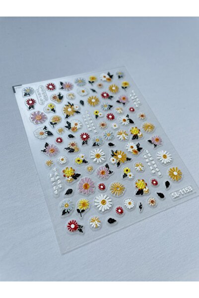 AEÇTASARIM Bahar Çiçekleri Tırnak Süsleme Stickerı, Nail Art Süslemeleri