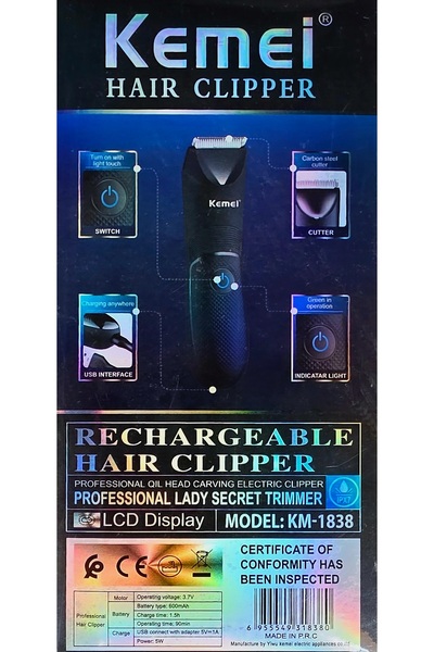 Generic Kemi 1838 Secret Trimmer - Professional Body Hair Trimmer for Men and Women, IPX7 Waterproof,