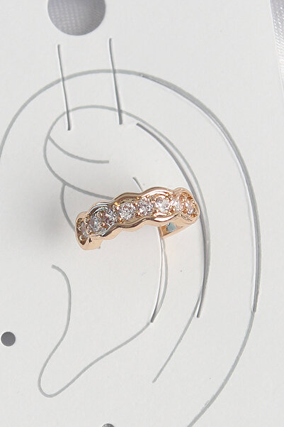 Skygo Brass Gold Color Zircon Stone Women's Cartilage Earrings - Tj-Bkp10571