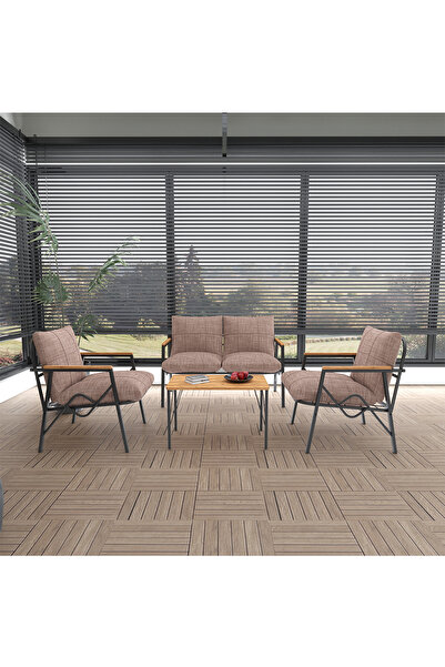 DORUK HOME Balkon, Bahçe, Cafe, Metal Koltuk Takımı, Bahçe Takımı , Çay Seti,...