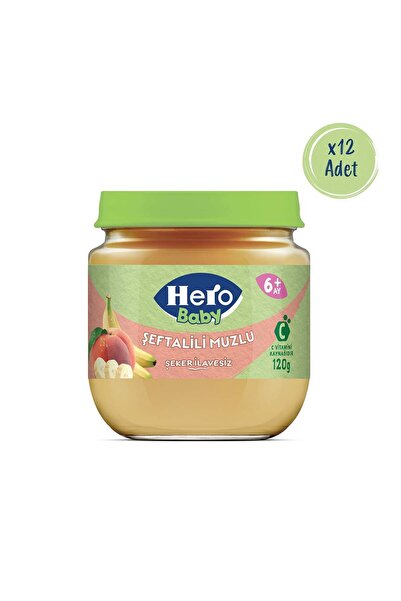 Hero Baby Şeftalili Muzlu Kavanoz Mama 120g X12