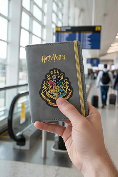 Miniso Harry Potter Lisanslı Bantlı Pasaport Kılıfı - Gri