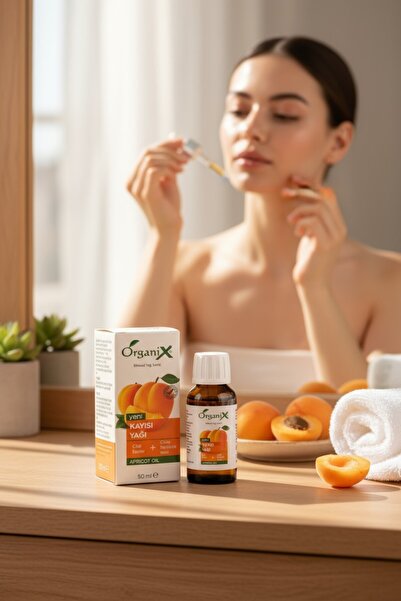 Organix 100% Pure Apricot Oil 50 ml - Natural Moisturizer, Facial Body Hair Care Oil, Vitamin a and E