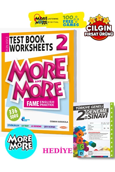 Kurmay Yayınları More And More 2 Sınıf English Fenomen Test Book Worksheets Ü...