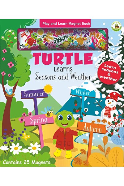 TURTLEKİDS Turtle Kids Play And Learn Magnet Book Serisi 3'lü (Birthday Party- Seasons & Weather-Daily Routine)