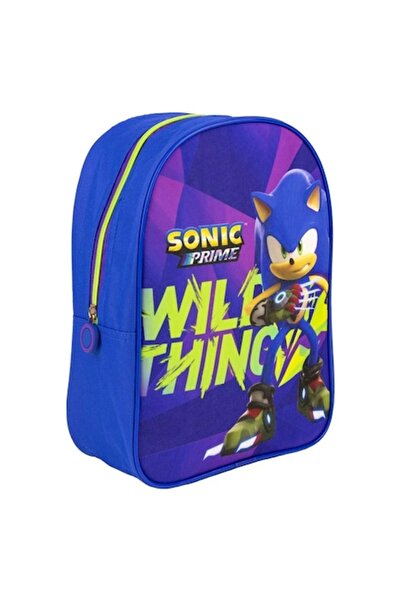 ARISTEF Ghiozdan pentru grădiniță, Sonic Prime, Wild Thing, compartiment cu 1 fermoar, albastru, 29 x 22 x 10 cm