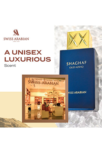 SWISS ARABIAN Shaghaf Oud Azraq Unisex Eau De Parfum 75ml - Amber, Vanilla, Oud Scent