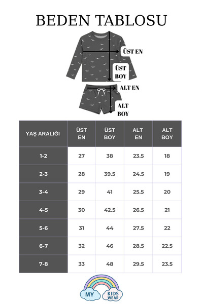 My Kids Wear Boneli Bağcıklı Uzun Kol Güneş Korumalı Erkek Çocuk Mayo