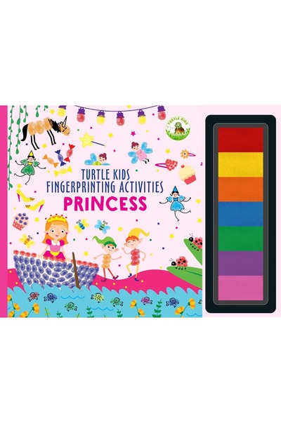 TURTLEKİDS Turtle Kids Fingerprint Activities Series 3 (Princess - Dinosaurs - Animals)