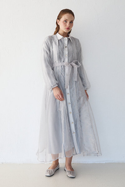 Melike Tatar Φόρεμα Organza με πέτρες 32-3554